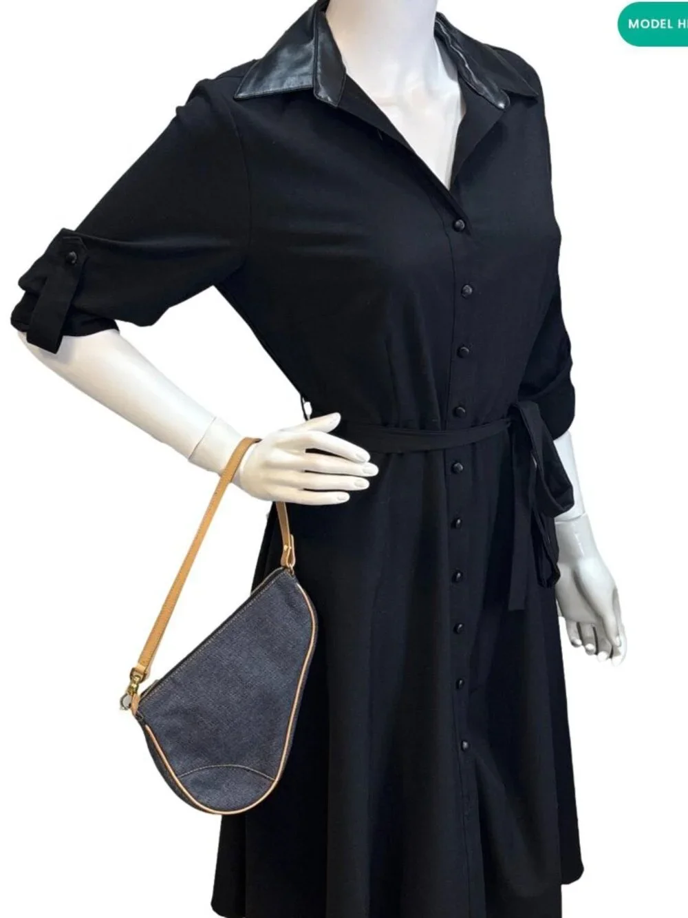 Christian Dior  Saddle Vintage Denim Hobo Bag Blue